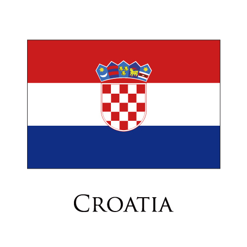 Croatia flag logo iron on paper